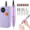 Kit de taladro de uñas portátil recargable de 30000 rpm, eléctrico, profesional, inalámbrico, para uñas acrílicas, pulido, manicura y pedicura