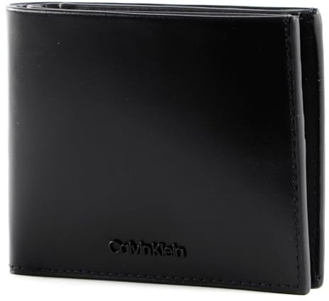 Calvin Klein Herren Geldbeutel Ck Median Bifold 5 CC Coin Klein, Schwarz (Ck Black), Einheitsgröße