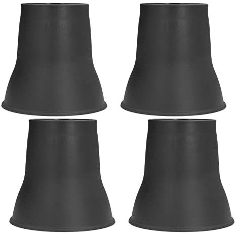 4pcs Rehausseur de Meuble, évasé Heavy Duty Riser Haute Résistance Lit Canapé Bureau Chaise Riser Ascenseur Antidérapant Plastique Noir 6 Pouces Pieds surélevés pour Meubles