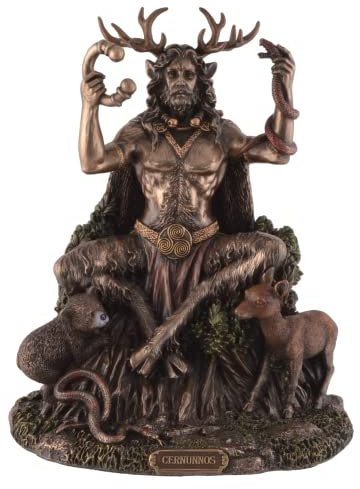 Cernunnos keltischer Gott der Natur - sitzend bronziert by Veronese