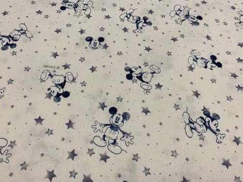 Baumwollstoff, Mickey-Stoff, Kinder-Stoffe, Bastelarbeiten, Meterware, 1 Meter x 140 cm