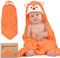 KeaBabies Kapuzenhandtuch Baby - Baby Handtuch Kapuze, Weich & Super Saugfähig Babyhandtuch Mit Kapuze für Neugeborene, Baby Badetuch mit Kapuze, Babybadetücher & Kapuzenhandtücher (Fox)