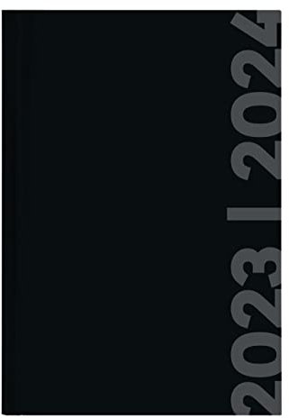 Collegetimer Black Label 2023/2024 - Schüler-Kalender A6 (10x15 cm) - schwarz - Day By Day - 352 Seiten - Terminplaner - Notizbuch - Alpha Edition