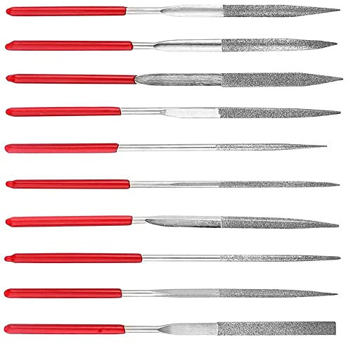 10 Pcs Mini Diamond Needle File Set Miniature and Model Files Diamond Needle File Set of Round File Diamond File Set for Jewelers Glass Wood Carving Craft