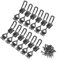 12Pcs Black Toggle Latch Clamp Adjustable, Heavy Duty Toggle Catch Latch Clamp, 4001Style Toggle Latch for Door, Cabinet Box Case Trunk, Smoker Lid, Quick Release Pull Latch Tools