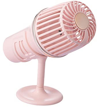KLUFO Nebulizzatori Ventilatori Portatili Mini Ventilatore Portatile Estate Piccolo Ventilatore Portatile Mini Ventilatore per Uso Quotidiano Microfono Rosa