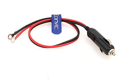 Eonvic 16 AWG Zigarettenanzünder mit Ösenklemme, robustes Netzkabel für Auto-Wechselrichter, Luftpumpe, elektrische Tasse und Heimwerker, 50 cm