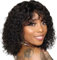 Echthaar-Perücken mit Pony Gelockte Bob Curly Short Bob Wig Human Hair Perücken Echthaar Brasilianische Echthaar Curly None Lace Front Wigs Human Hair 10Inch(25cm）