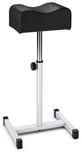 COSTWAY Pediküre Hocker, Beinauflage höhenverstell von 45cm-65cm, Fußstütze Fußhocker für Nagelpflege in Salons, Spa (schwarz)