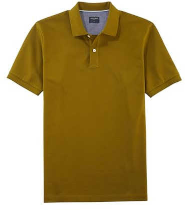 OLYMP Herren Polo-Shirt Langarm Casual.Wirk,Pikee,Regular fit,Khaki 26,XL