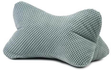 Gözze - Lesekissen Sven, Nackenkissen in genoppter Optik, Lese- und Relaxkissen für Nacken und Rücken, 40 x 25 cm - Salbei