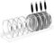 Fousenuk Organizador de Sartenes, Soporte Sartenes Expandible de Cocina, Separador de Sartenes Ajustable con 10 Compartimentos, Estante Ollas y Tapas, Sujeta Tapas Cocina de Metal (Blanco)
