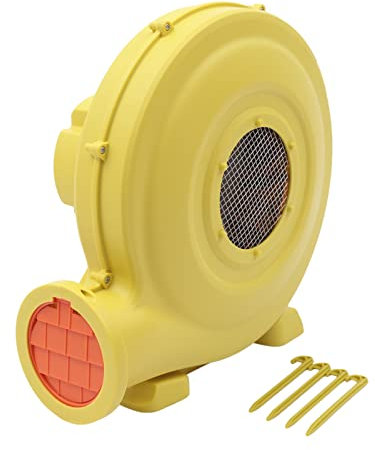 950w 220v Ventilateur Radial Ventilateur Haute Efficacité Ventilateur D'éNergie Et Faible Bruit Avec Filet De Protection 6,6 Pieds De Long Cordon D'Alimentation Pour Rebondir Castle Air Sofa Jaune