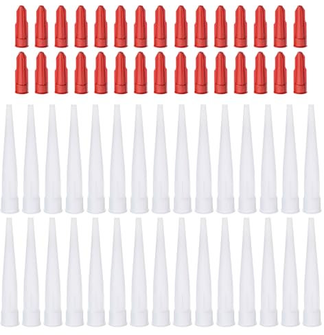 60-Piece Glue Gun Accessories, Glue Gun Nozzle Sealing Caps, Glue Gun Nozzle Replacement Tips, Cartridge Sealing Nozzles, Caulking Gun Accessories, Plastic Nozzle Kits, Utility Tool Accessories