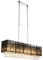 GLOBO Hängelampe Hängeleuchte Pendelleuchte Pendellampe Kristallleuchte, 8 Flammig Glaskristalle Seide schwarz klassisch, G9 3W 280Lm warmweiß, LxBxH 90x18x120cm