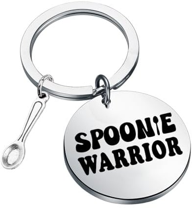 Spoonie Warrior Keychain Chronic Illness Awareness Spoon Charm Jewelry Gift Spoon Theory Gift (SPOONIE k EU)