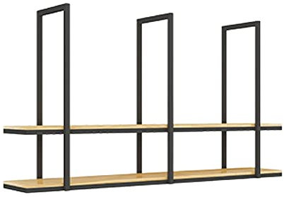 CRBUDY Hängeregal für Deckendekoration, Deckenhalterung für Flache Rohre, 2-lagiges Regalsystem für Bar-Weinregale, kreatives Regal für Wanddekoration (Größe: 120 x 30 x 80 cm) ()