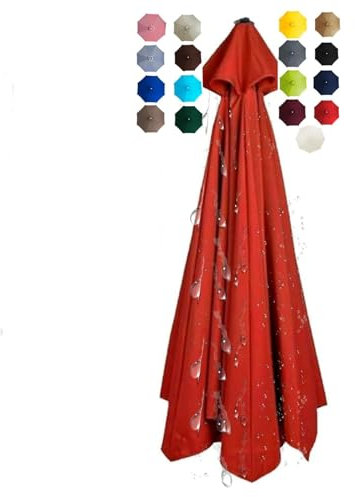 Telo Di Ricambio Per Ombrellone 200/230/250/270/300cm 6/8 Stecche Tettoia Di Ricambio Per Ombrellone Da Giardino Copertura Di Ricambio Per Ombrellone Da Giardino/Lavabile/Air Vent(@15,6 ribs/2.5m(8.2f