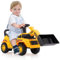 GOPLUS Bagger zum aufsitzen, Kidner Sitzbagger mit Verstellbarer Schaufel, Lenkrad und Motorgeräusch, Stauraum unter dem Sitz, Kippvorrichtung, Kinderbagger für Kinder 19-36 Monate
