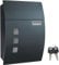 Wall Mounted Post Box - Waterproof Mailbox for Outside with Viewing Windows, Secure Letter Box for Home, Easy to Install Mail Box with Nameplate & 2 Keys, Letter Box Wall Mounted Postbox Accessories
