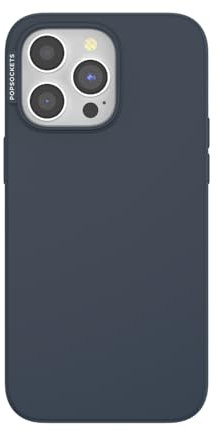 PopSockets iPhone 15 Pro Max Hülle kompatibel mit MagSafe, Handyhülle für iPhone 15 Pro Max, kabellos aufladbar, nur Hülle - Navy