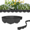 Aufun Flexible Rasenkante Kunststoff Schwarz, Höhe 20 cm Unsichtbare Raseneinfassung - Einfach zu montieren - Stabile Beeteinfassung Beetumrandung Garten Pflasterkante (4 Meter, 20 Stück)