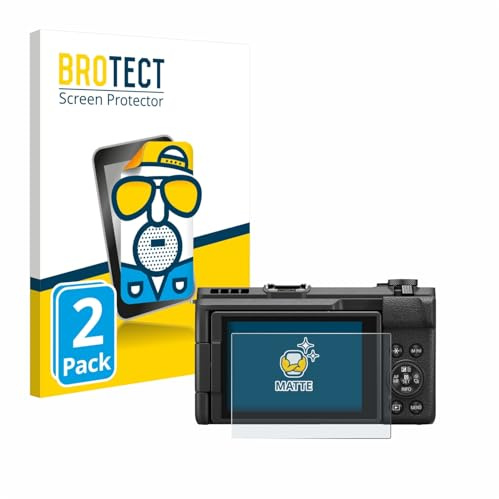 BROTECT Schutzfolie für Canon PowerShot V1 | 2 Stück Entspiegelnder Displayschutz Made in Germany Matte Displayschutz-Folie Anti-Reflex Anti-Fingerprint Einfache Montage