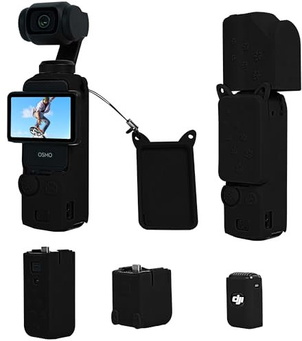 Founist Pocket 3 Case Für DJI Osmo Pocket 3 Zubehör Osmo Pocket 3 Tasche, Silikonhülle Für Osmo Pocket 3 Case, 6 teiliges