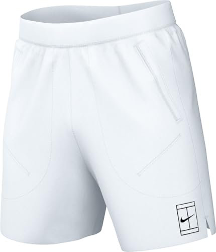 Nikecourt Advantage Dri-Fit Tennisshorts (Herren, Ca. 20,5 cm), White/Black, FZ9322-100, S