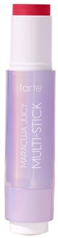 Tarte Maracuja Juicy Multi-Stick, Cremiger Lippen- und Wangenstift, Hot Tamale, Irisierendes Lavendel-Design