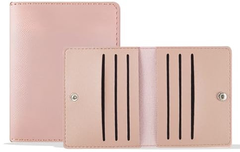 WKRTDY 1 pcs Porta Carte Credito Uomo: Portafoglio Slim in Pelle RFID con 8 Slot Schede, rosa, Porta Carte di Credito Uomo e Donna, Ideale per tenere le tue carte al sicuro mentre sei in movimento