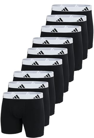 adidas Basic Boxer Brief Men Herren Unterhose Shorts Unterwäsche 9er Pack, Farbe:Black4, Bekleidungsgröße:XXL