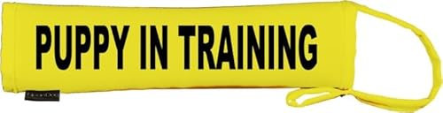 Puppy In Training - NeonDog Fluorescent Neon Yellow Dog Lead cover sleeve slip