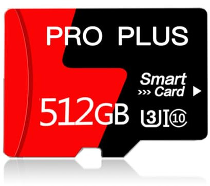 512 Go Carte mémoire Micro SD Classe 10 Haute Vitesse pour Smartphone, appareils de Jeu Portables et Drone (512 Go)