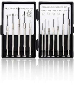 Precision Screwdriver Set, 11 Sizes, Phillips and Flathead with Magnetic Tips, Storage Case