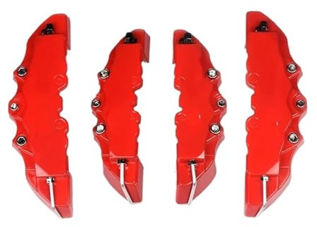 Copertura per Pinza Freno Auto Adatti per Audi, per Mercedes-Benz, per Volkswagen confezioni da 4 o 2 pezzi di copri pinze freno e dischi in ABS 3D Copri pinza(4Pcs M and S Red)