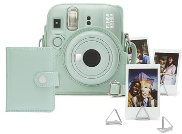 FUJIFILM instax mini 13™ Zubehörset, Accessory-Kit, inkl. Kameratasche, Mini-Album und Fotoclips, Lagoon Green