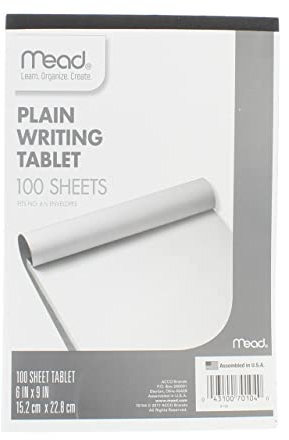 Mead 6X9plain Writing Tablet 70104 Paper by MeadWestvaco