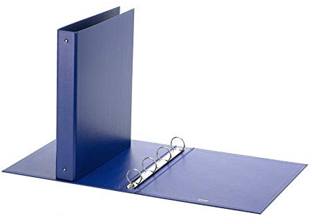 Favorit 400051116, Raccoglitore a Quattro Anelli Tondi, Formato 22 x 30 Cm, Blu