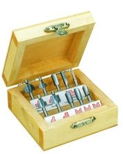 Box 10 mini-fraises Proxxon (Q 3,2 mm)