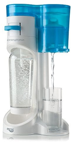 Imetec The Drinking Station WS100 Apparecchio per la Depurazione e la Gasatura Rubinetto, 120 l Depurata e Fino a 80 l di Acqua Gasata