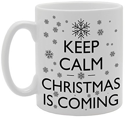 MG159 Keep Calm Christmas is Coming Novelty Gift Printed Tea Coffee Ceramic Mug