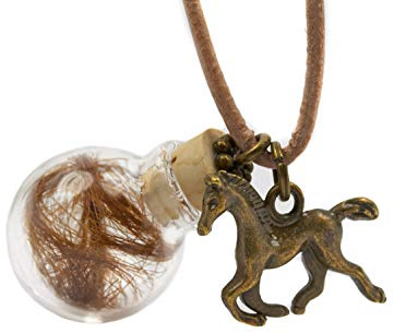 KLAPPERGLAS Wunschkugel Pferd mini bronze | befüllbar, personalisiert, Tierhaarschmuck