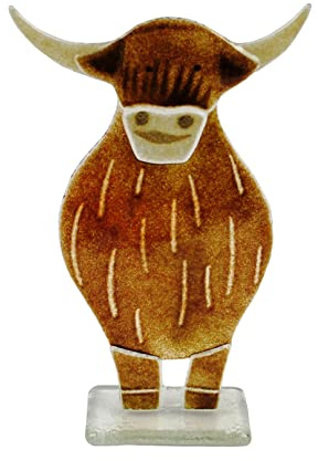 D&J Glassware Fused Glass in a Highland Cows Collection - Archie the Cow