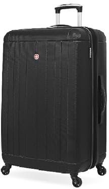 SwissGear 6297 Hardside erweiterbares Gepäck mit Spinner-Rädern, Schwarz, Checked-Medium 23-Inch, 6297 Hardside Erweiterbares Gepäck mit Spinner-Rädern