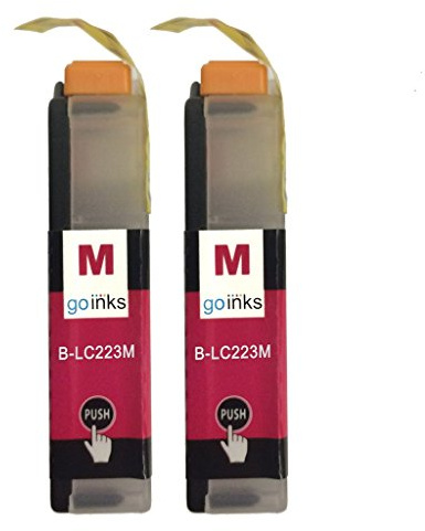 2 Go Inks Magenta Ink Cartridges to Brother LC223M Compatible/non-OEM for Brother DCP and MFC Printers