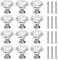 FOCCTS 12 PCS 30mm Crystal Door Knobs Glass Drawer Knobs Decorative Crystal Door Handles Diamond Pulls with Screws for Home Office Chest Cabinet Drawers