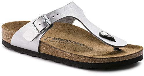 Birkenstock Gizeh Flip Flops Women Silver - 7.5 - Flip Flops Shoes