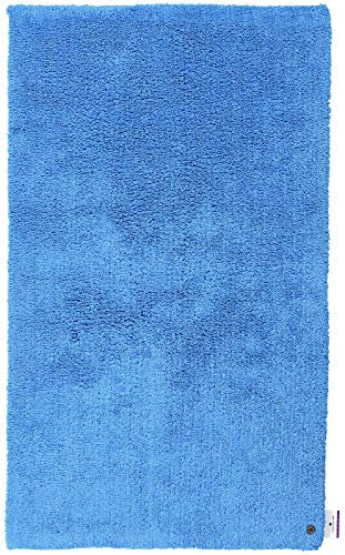 TOM TAILOR Badematte, Badvorleger aus Baumwolle, rutschhemmend, saugfähig, Farbe:Türkis, Größe:60 x 60 cm