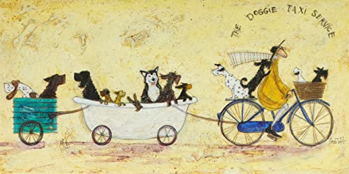 Sam Toft 'The Doggie Taxi Service' Kunstdruck Auf Leinwand, 30 X 60 Cm Mehrfarbig